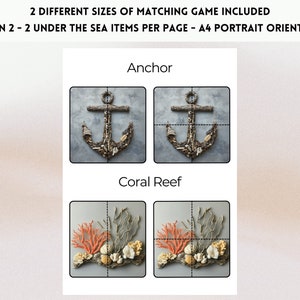 Under the Sea Matching Game, Sea Creature Ocean Matching Activity ...