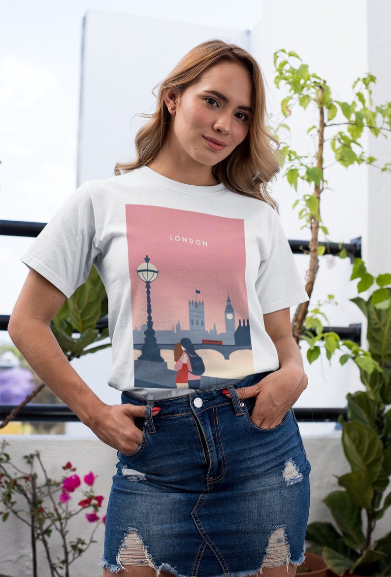 London Shirt Vintage London T Shirt Europe Sunset City England British