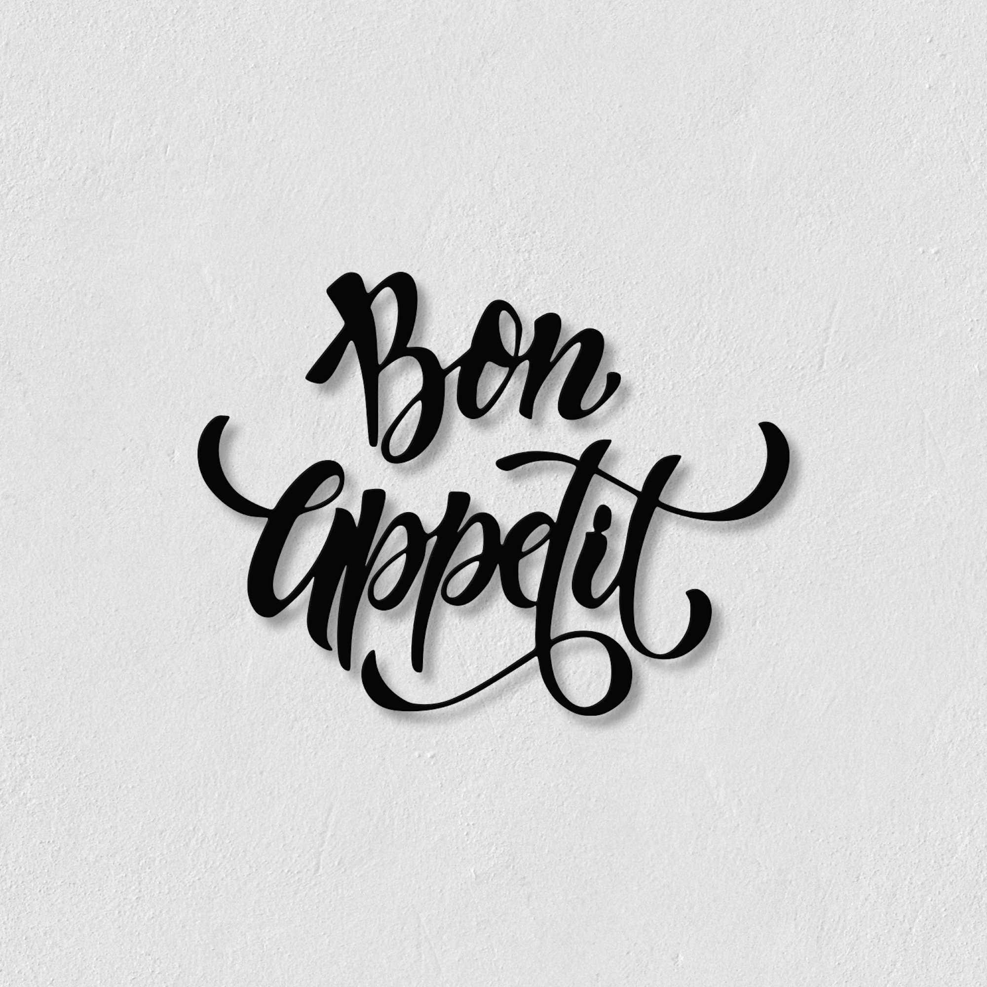 Bon Appetit Metal Wall Art Pretty Food Quote Wall Sculpture Etsy