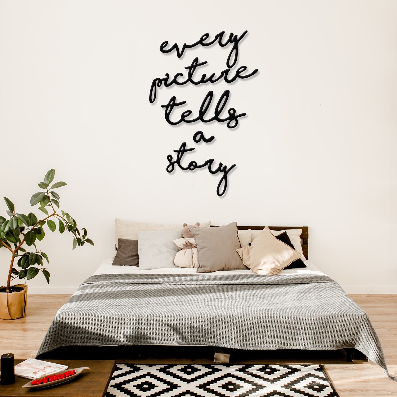 Every Picture Tells a Story Metal Wall Art Pretty Quote Wall Etsy