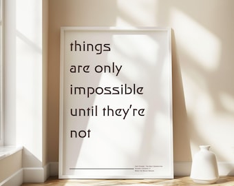 Impossible | Picard Quote | Star Trek Gift | Digital Download