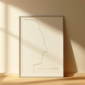 Datos del Teniente Comandante / Dibujo lineal / Póster para pintar / Regalo para fans