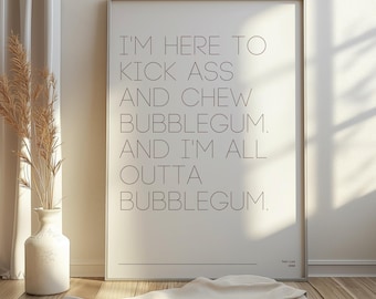 They Live Quote | Cult Classic Movie Digital Print | Funny Action Movie Wall Art