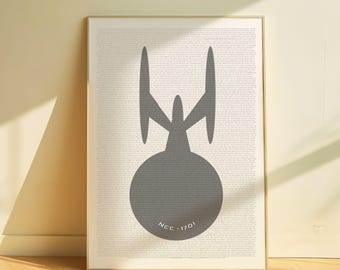 NCC 1701 mit Transkript | TOS S1E1 | Sci-Fi | Digitaler Download | Star Trek Geschenk