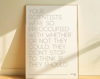 Jurassic Park Zitat | Dr Ian Macolm | Digitaler Download