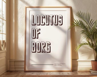 Locutus of Borg | The Next Generation| Picard | Printable Poster | Digital Download |