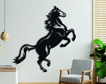 Metal Horse Decor, Farmhouse Wall Art, Metal Horse Art, Outdoor Wall Art, Indoor Wall Art, Livingroom Decor, Metal Horse Sign