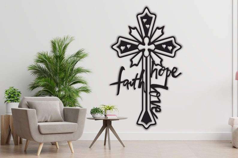 Faith Hope Love Metal Wall Decor Ity Symbol Canada - Faith Hope Love Metal Wall Decor