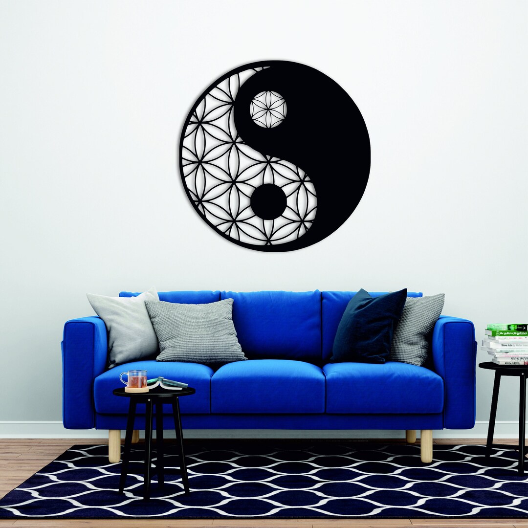 Metal Wall Art, Yin Yang Metal Wall Decor, Meditation Room Decor