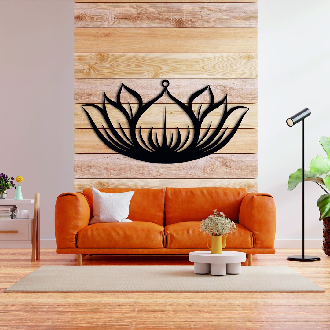 Metal Wall Decor Lotus Wall Art Yoga Wall Decor Flower Etsy