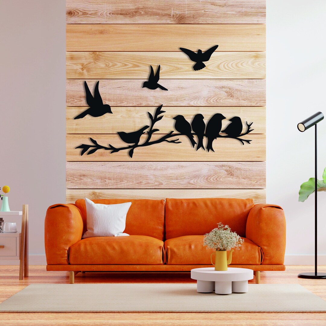 Birds Sign Wall Art, Living Room Wall Art, Interior Decoration, Wall