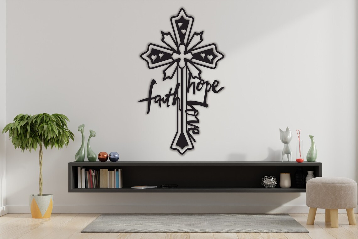 Faith Hope And Love Metal Wall Art at Isaac Dadson blog