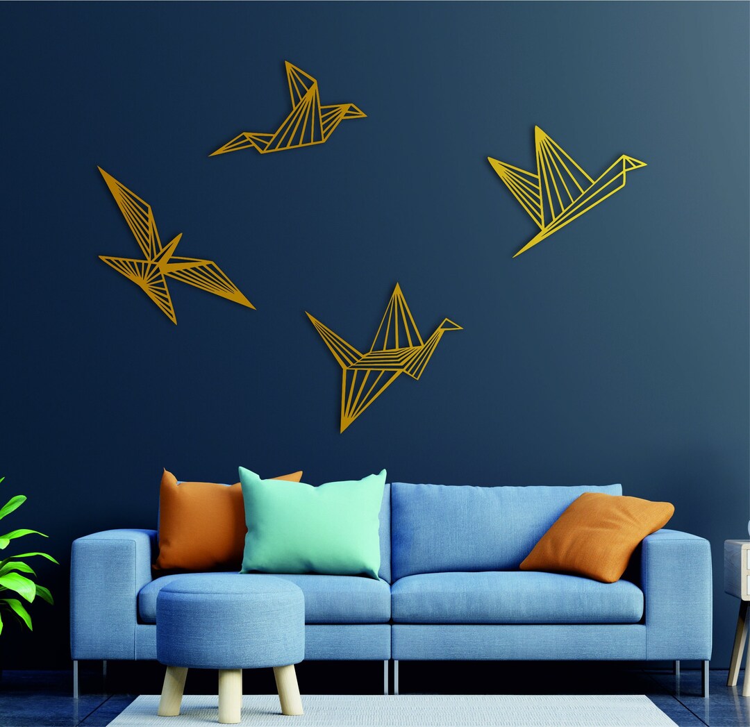 Geometric Birds Wall Art, Metal Birds, Geometric Birds Decor, Metal