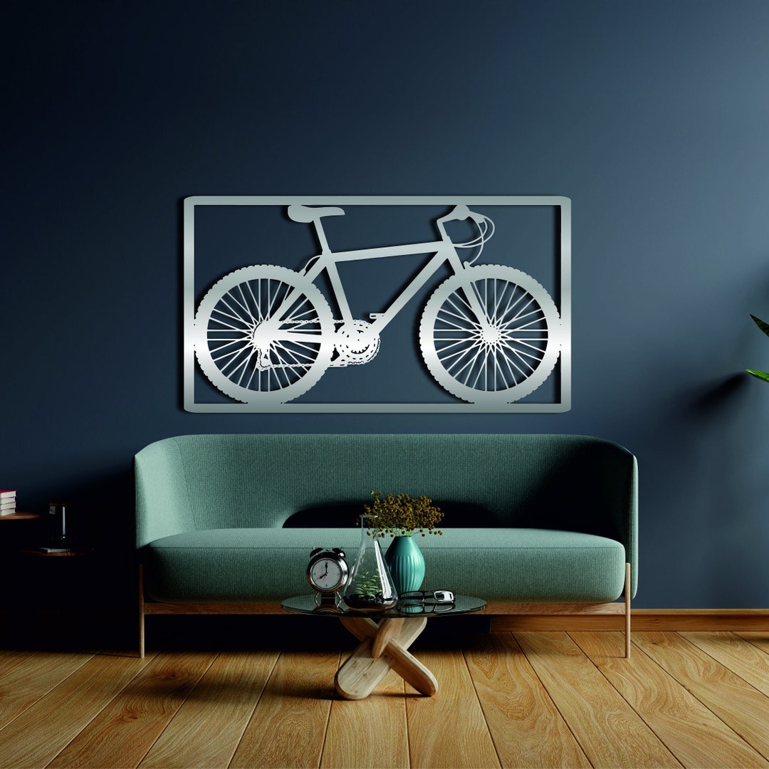 Metal Bike Wall Art Metal Bike Decor Framed Bike Wall Art Etsy