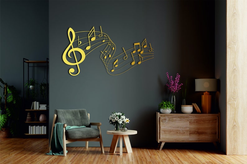 Metal Wall Decor Music Decor Music Time Living Room Etsy