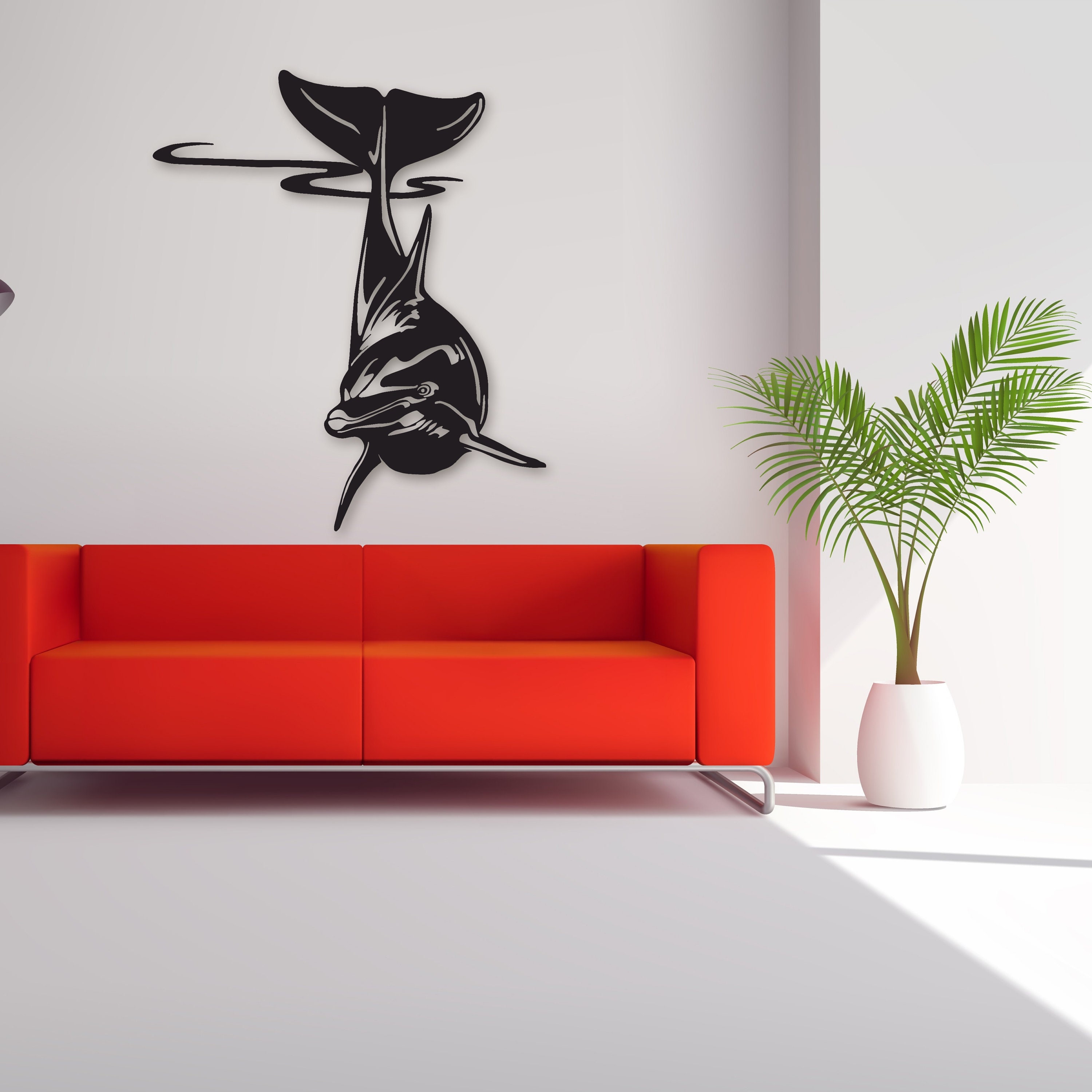 Dolphin Metal Wall Decor Sea Creatures Wall Decor Dolphin Etsy