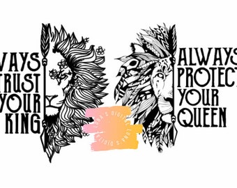 King Queen Digital Download | Card Suits | His Queen Her King Decal SVG  Files | Png files | Jpeg files | Dxf file |Digital Download 