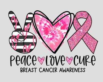Peace, love, cure, digital file, sublimation, only PNG