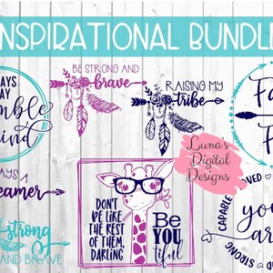 Inspirational design bundle, SVG, PNG, Digital file