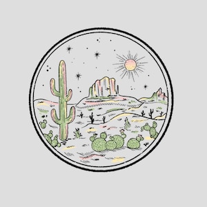 Desert circle png, digital file, arizona desert, desert mountains