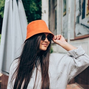 Bucket hat for women, sun beach hat. image 1