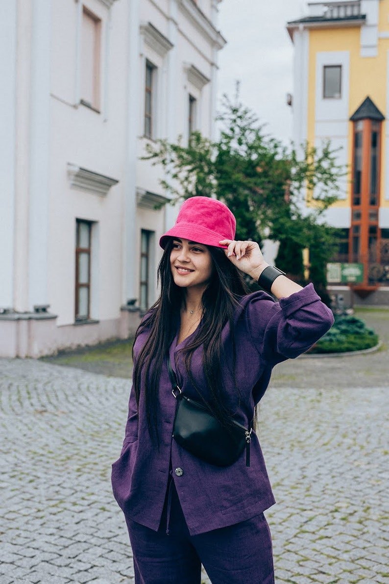 Bucket hat for women, sun beach hat. image 6