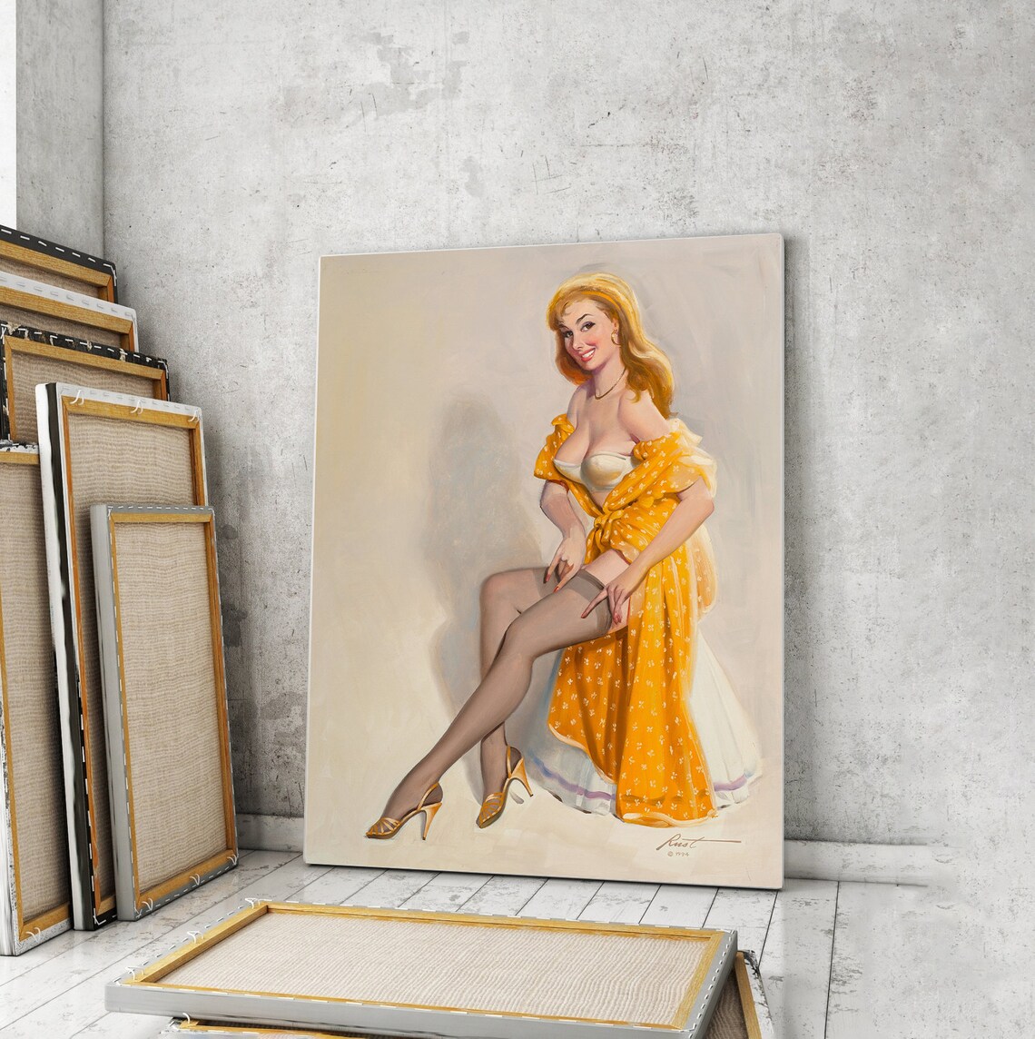 Sexy pin up girl Playboy vintage poster Vintage pin up art Etsy