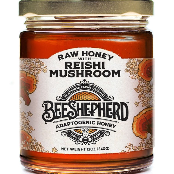 Reishi Mushroom Extract in Raw Honey 12oz:  Function and Flavor