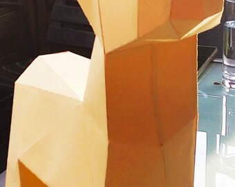 Llama/alpaca papercraft, DIY 3D pdf template