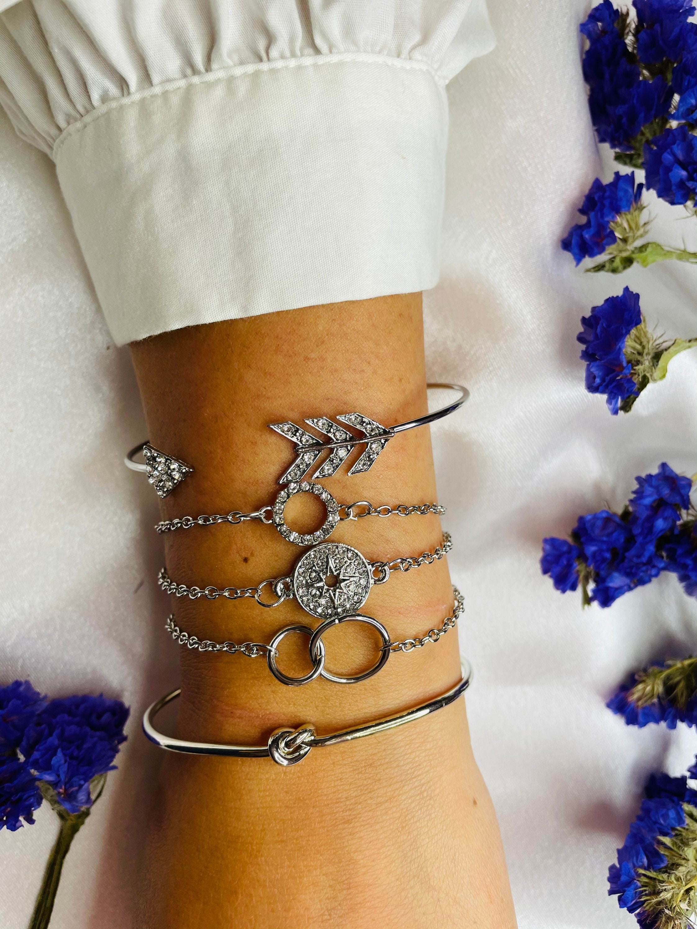 Juego de pulseras delicadas. Juego de pulseras de dama de Etsy España