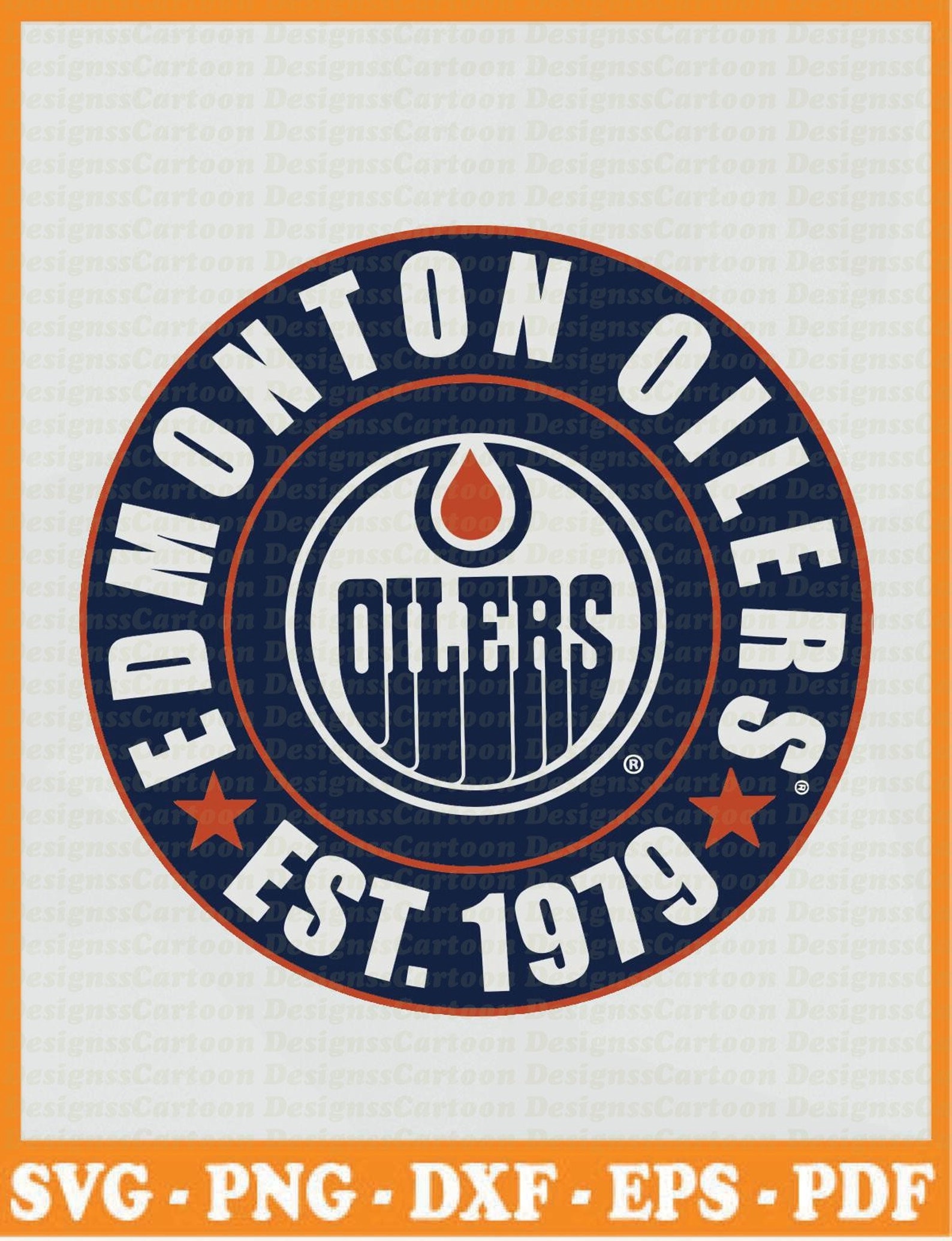 Edmonton Oilers NHL SVG 03 svg dxf Cricut Silhouette Cut Etsy