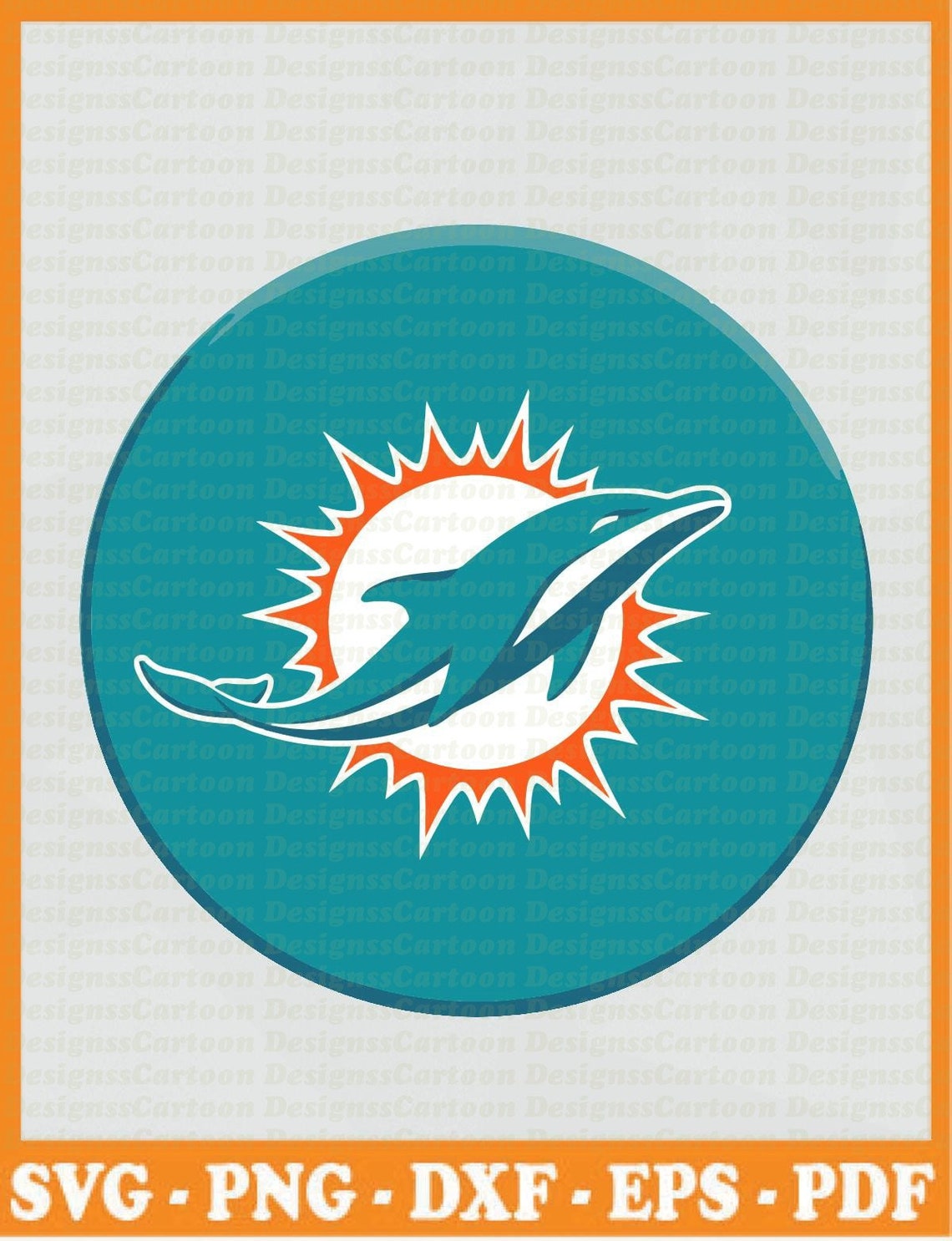 Miami Dolphins NFL SVG 01 svg dxf Cricut Silhouette Cut | Etsy