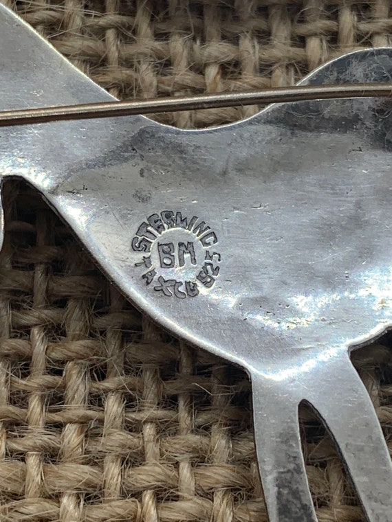 Vintage Sterling Silver Donkey Brooch Pin, Vintag… - image 4