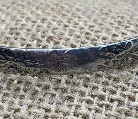 Vintage Sterling Silver Bangle, Stackable Bangle.… - image 5