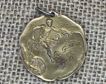 Antique 1919 First Prize Gold Medal 50 Yard Dash Track /& Field G.C.A.A Athletic Exonumia Vintage Sports Numismatic