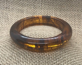 Vintage Bangle, Apple Juice Bakelite Bracelet, Root beer Bakelite Bangle, Marbled Bakelite Bangle, Birthday Gift for Mom, Mother's Day