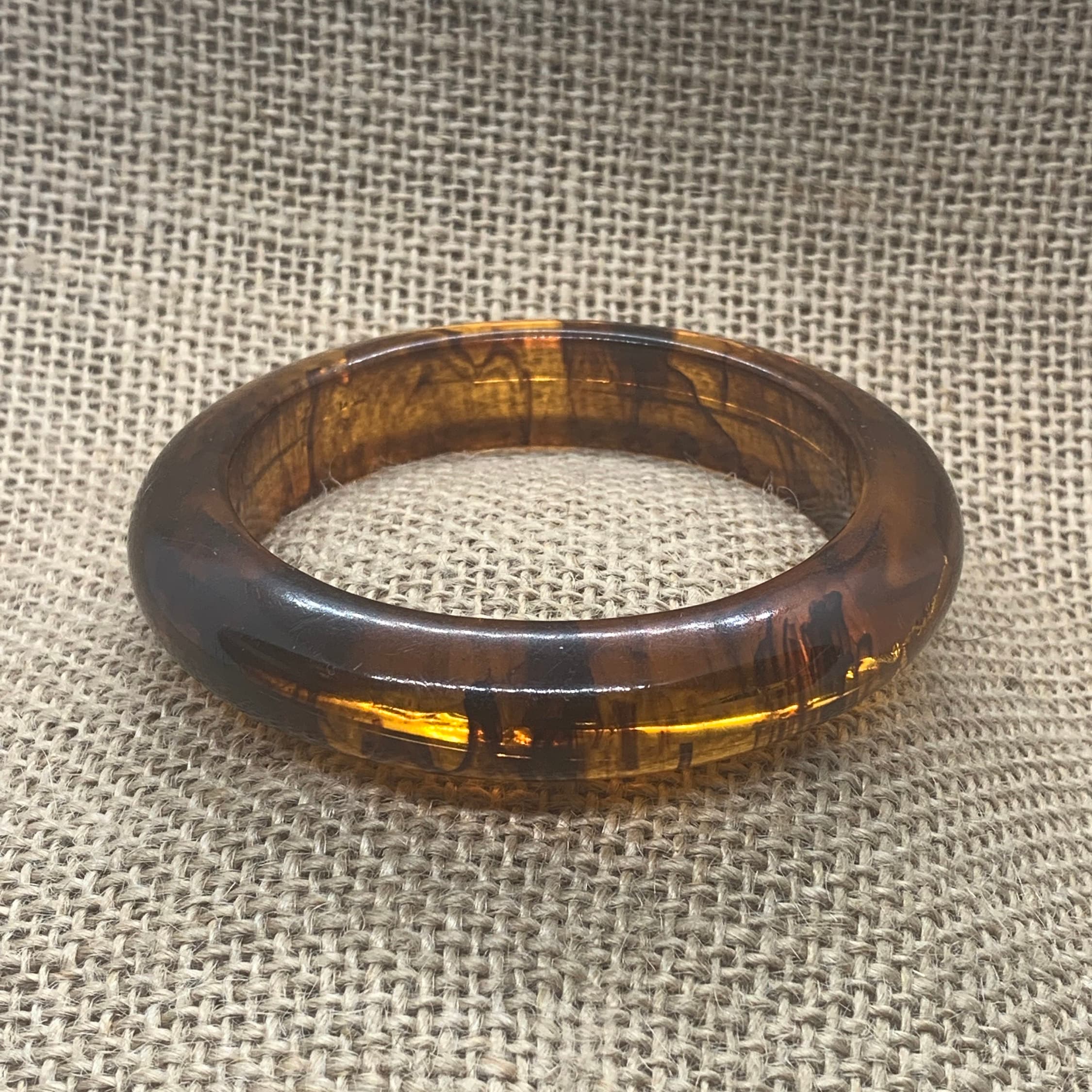 Vintage Bangle, Apple Juice Bakelite Bracelet, Root Beer 