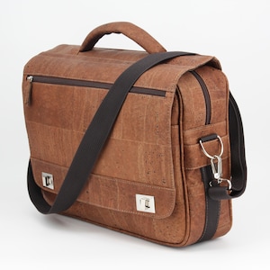 Kork Aktentasche für Männer und Frauen * 2 Farben * Vegan * Laptoptasche * Bürotasche * abwaschbar * antiseptisch * sehr leicht * handmade