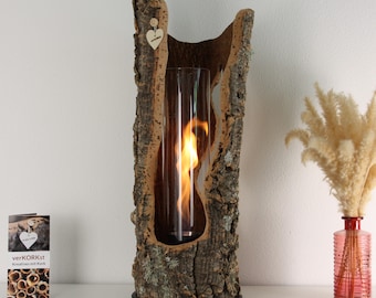 verKORKst Premium Tischfeuer in Korkrinde * Indoor und Outdoor * kein Mindestabstand * Tischfeuer SPIN1200 höfats Kempten