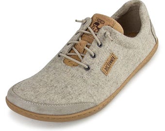 Chaussure minimaliste en laine mérinos et liège * Terrar Wool Earth * Unisexe * Doghammer Rosenheim * Chaussure minimaliste durable * Fabriquée à la main au Portugal