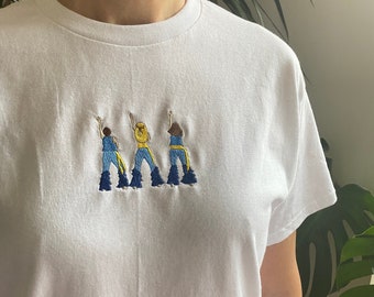 Donna and the Dynamos Embroidered Tshirt, Tee, Summer T-shirt, Spring Tee, Cotton