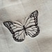 Butterfly Embroidered Trousers - Maroon