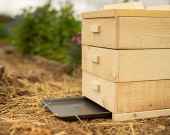 Wooden Worm Composter Farm Bin for Vermicompost and Garden