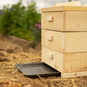 Wooden Worm Composter Farm Bin for Vermicompost and Garden image 1