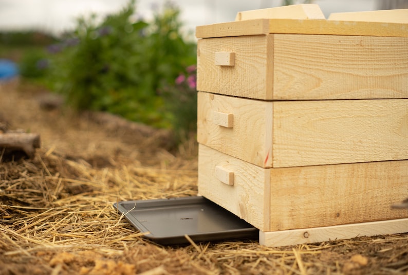 Wooden Worm Composter Farm Bin for Vermicompost and Garden image 1