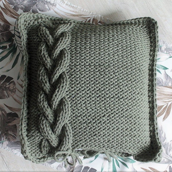 Knitted Cushion Etsy