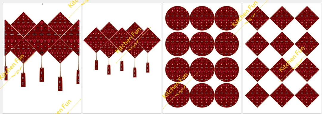 Yemeni Inspired Pattern Birthday Cake Topper Printable, Custom Name ...