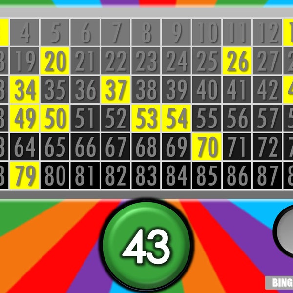 BINGO! 90 Numbers Randomizer PowerPoint Template