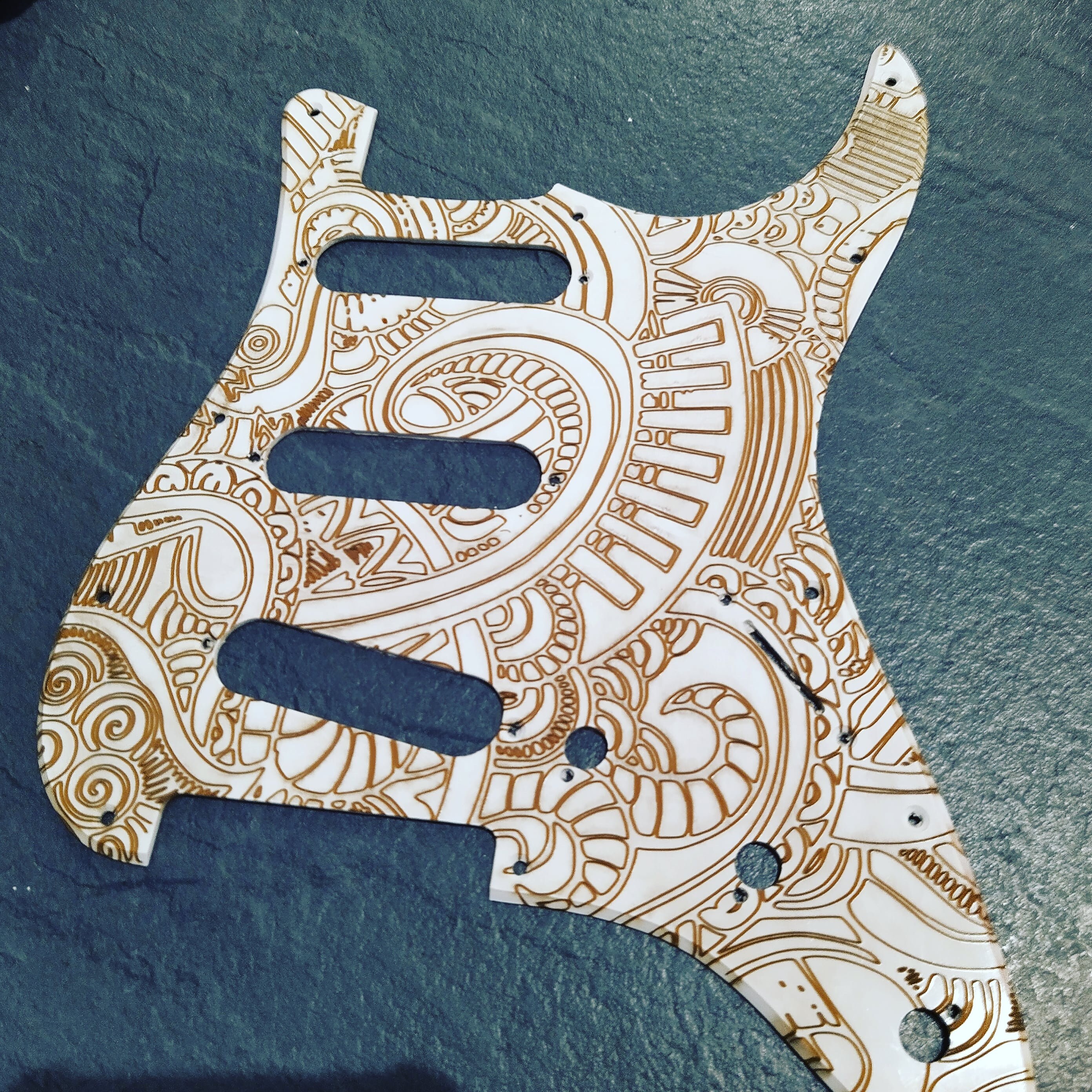 Custom Guitar Pick Guard Fender Stratocaster Squire Custom Etsy