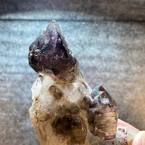 Brandberg Purple Amethyst Scepter Crystal On Matrix Mineral Specimen From Namibia